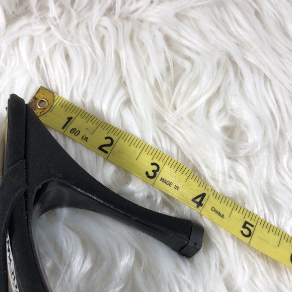 Vintage Rossimoda black sue shoe embellished rhinestone and buckles Sz 9 m - Picture 9 of 9